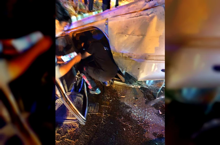 Kontrolden çıkan otomobil takla attı: 4 yaralı