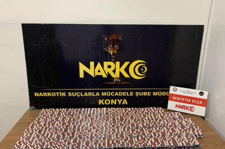 Konya’da 24 bin 703 adet uyuşturucu hap ele geçirildi: 2 kişi tutuklandı