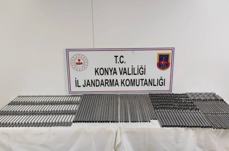 Konya'da çok sayıda silah parçası ele geçirildi