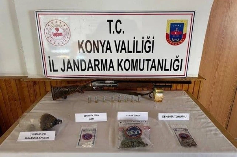 Konya'da jandarmadan uyuşturucu operasyonu