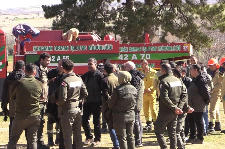 Konya’da ormancılar alevlere karşı zamanla yarıştı