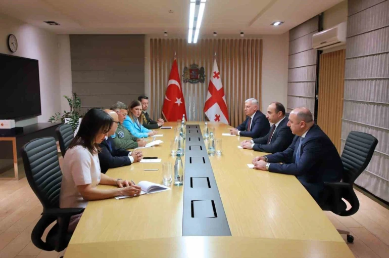 Korgeneral Kadıoğlu, Gürcistan İçişleri Bakanı Geladze ile görüştü 