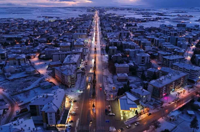 Kulu’da kar yağışı etkili oldu 