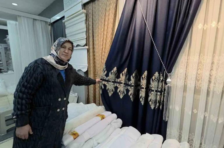 Kütahya’da Osmanlı motifli perdelere yoğun ilgi 
