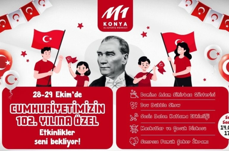 M1 Konya AVM’DE Cumhuriyet’in 102’nci yılı coşkuyla kutlanıyor 