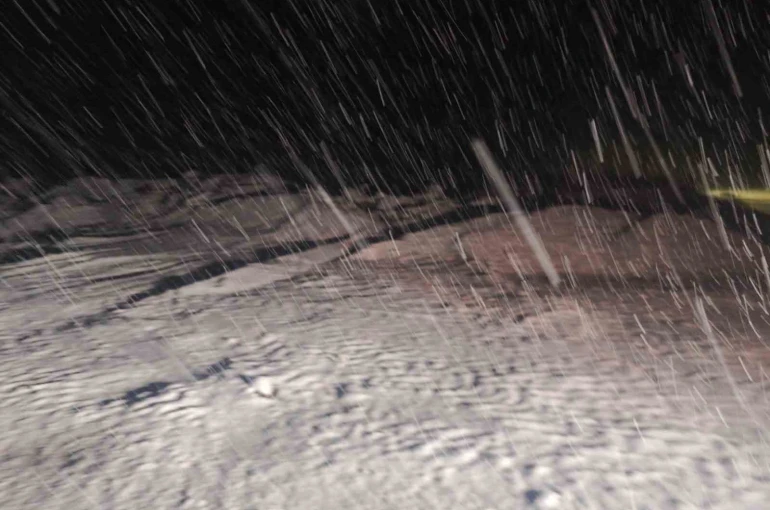 Malatya’da kırsal bölgeler kar altında 