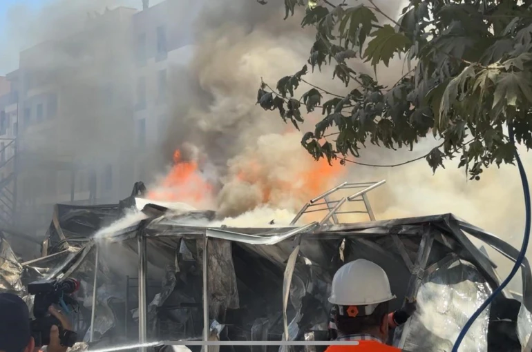 Malatya’da konteyner kentte yangın