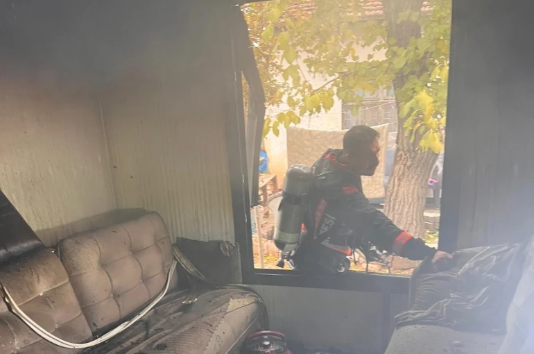 Malatya’da konteyner yangını 