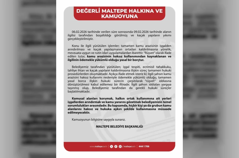 Maltepe Belediyesinden arsa iddialarıyla ilgili açıklama 