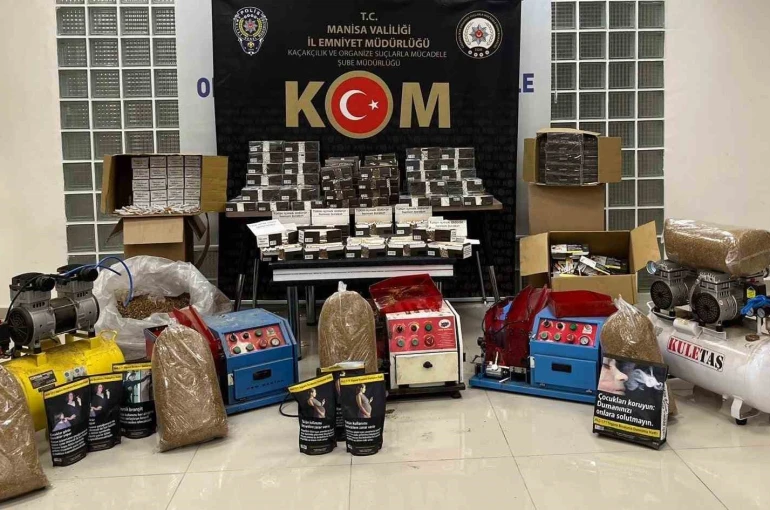 Manisa’da kaçak tütün operasyonu: 9 gözaltı