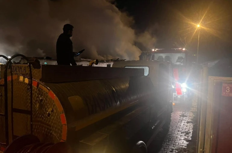 Manyas’ta samanlık yangını söndürüldü 