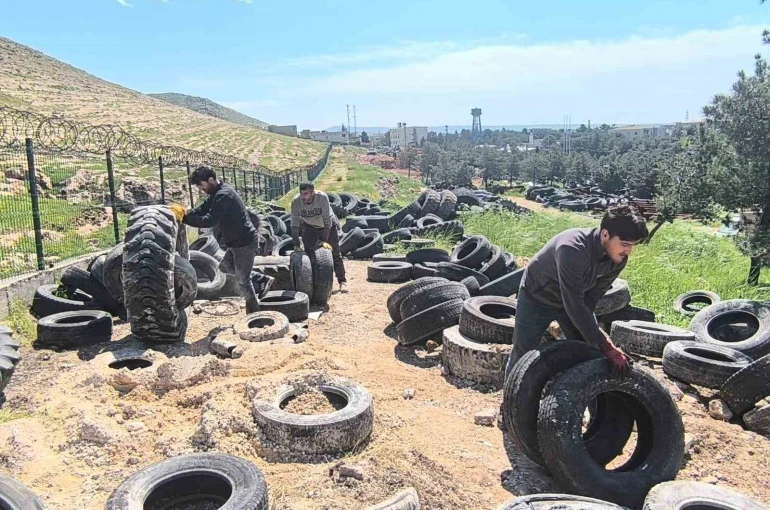 Mardin Büyükşehir Belediyesi, 100 ton atık lastiği geri dönüşüme kazandırdı 