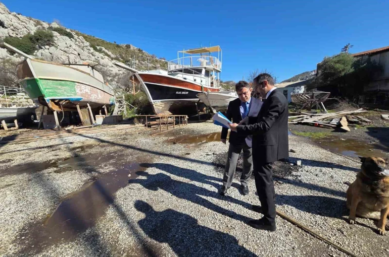 Marmaris Bozburun Tersane bölgesinde yatırım alanlarına yerinde inceleme