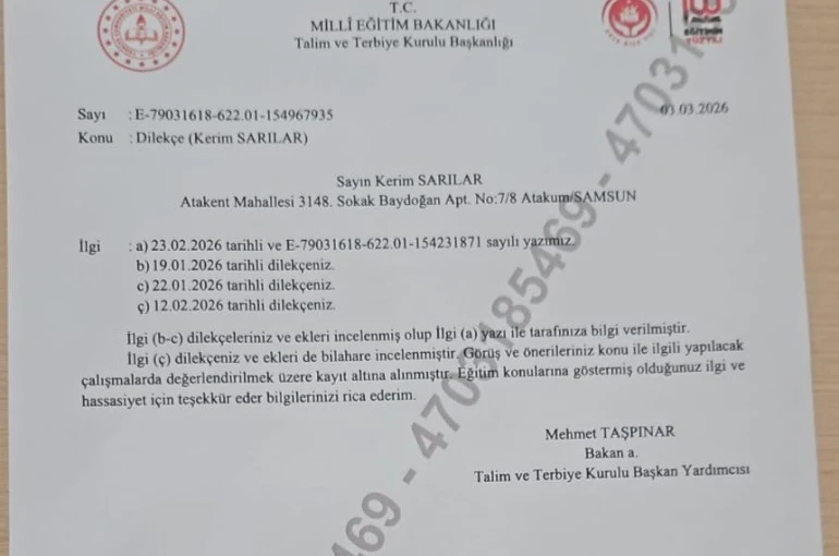 MEB’den "Sarılılar Teoremleri" başvurusuna cevap
