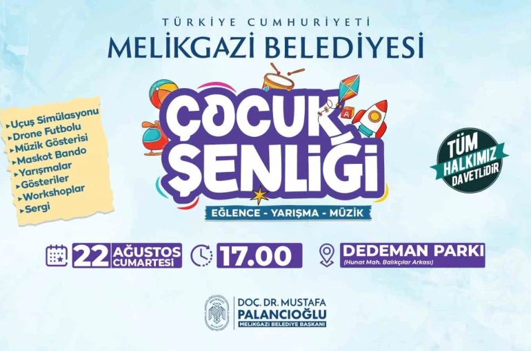 Melikgazi’de çocuk şenliği başlıyor 