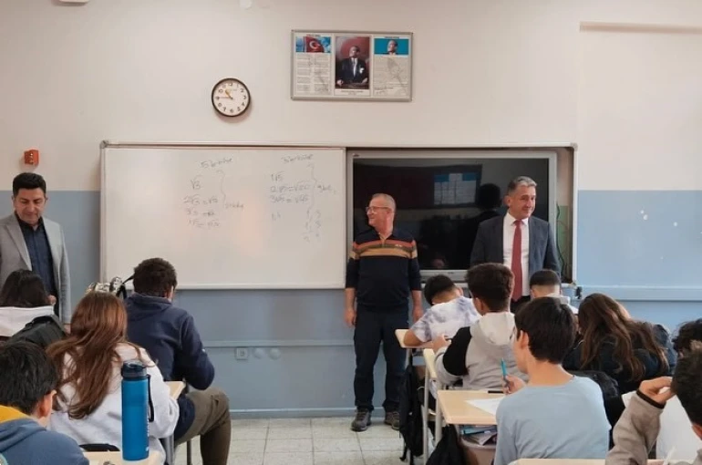 Menteşe İlçe Millî Eğitim Müdürü Kömürcü, ortak sınav uygulama süreçlerini inceledi 