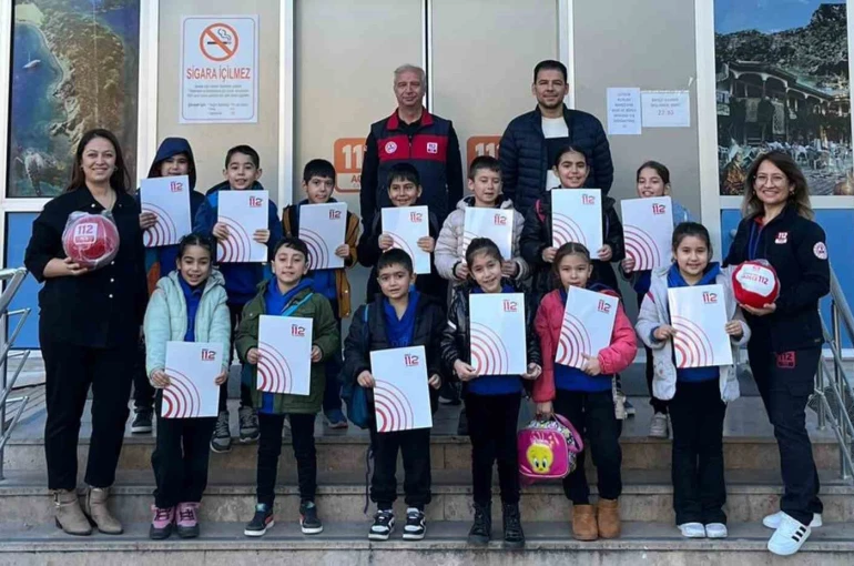 Menteşe Yenice İlkokulu öğrencilerinden 112 Acil Çağrı Merkezine ziyaret 