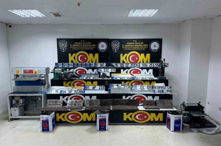 Merdiven altı plaka basım atölyelerine baskın: 4 tutuklama 