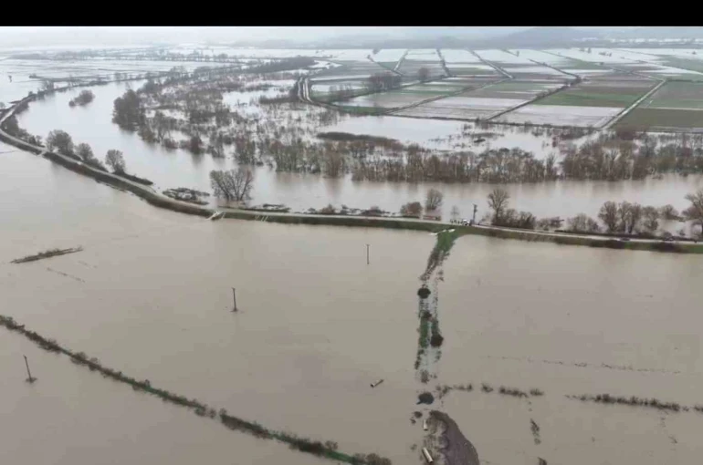 Meriç Nehri taştı, Subaşı’ndaki tarım arazileri sular altında kaldı 