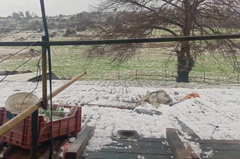 Mersin’de dolu: Ekili alanlar zarar gördü 