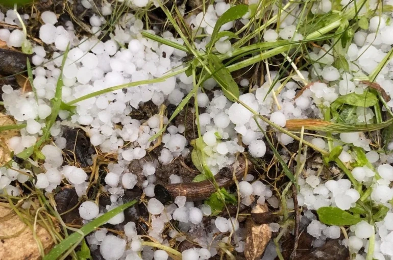 Mersin’de dolu yağışı etkili oldu