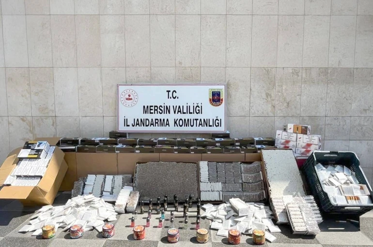 Mersin’de kaçak makaron operasyonu: 2 gözaltı