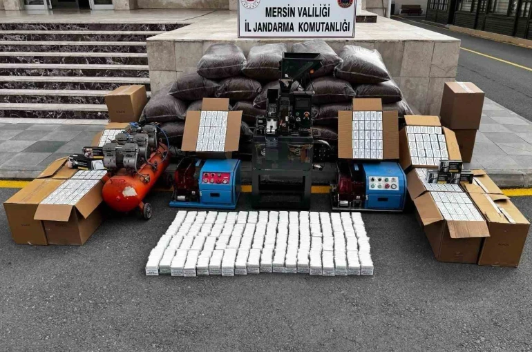 Mersin’de kaçak tütün ve makaron ele geçirildi