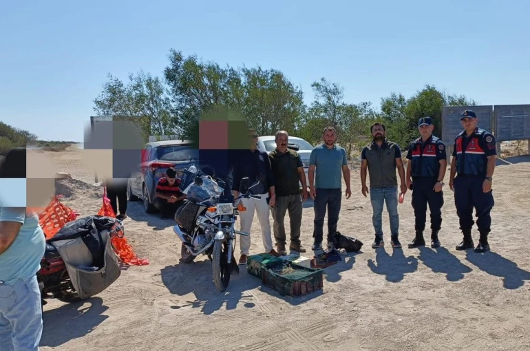 Mersin’de kaçak yırtıcı kuş avcılığı yapan 4 kişiye 143 bin lira ceza kesildi 