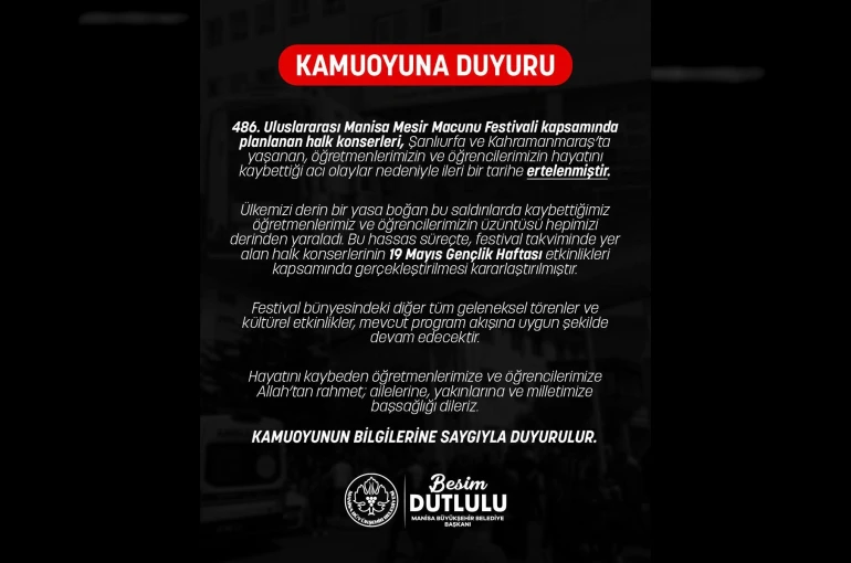 Mesir Festivali konserleri ertelendi 