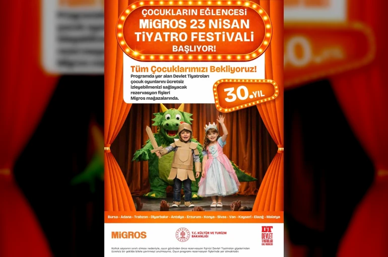 Migros’un geleneksel ‘23 Nisan Tiyatro Festivali’ 30’uncu kez gerçekleşecek 
