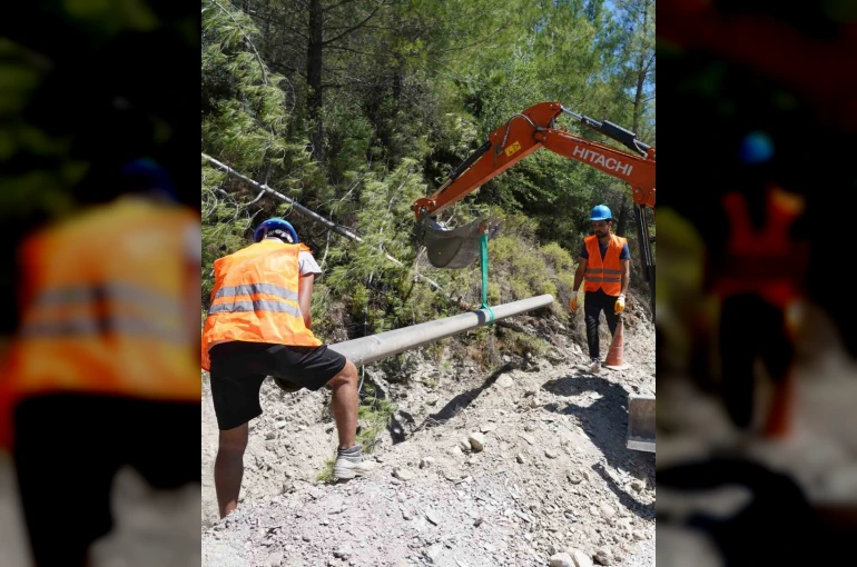 Milas Pınarköy’ün su terfi hatları yenileniyor 