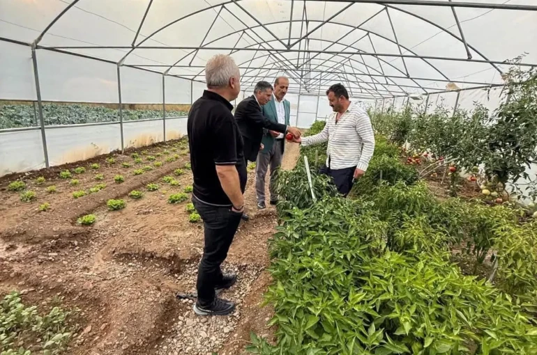 Milletvekili Ateş, doludan zarar gören Eko-Köy’de çiftçileri ziyaret etti