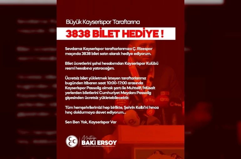 Milletvekili Ersoy’dan Kayserispor taraftarına destek 