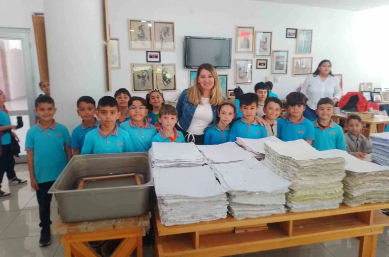 Minik öğrenciler ‘geri dönüşümü’ yerinde öğrendiler 