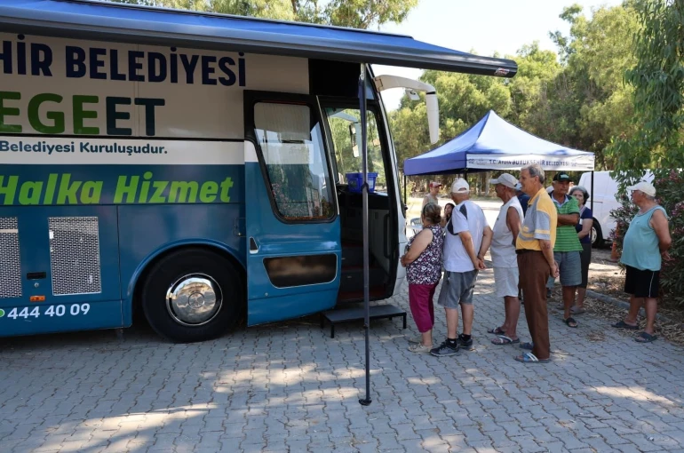 Mobil Halk Ege Et Davutlar’da vatandaşlardan yoğun ilgi gördü 