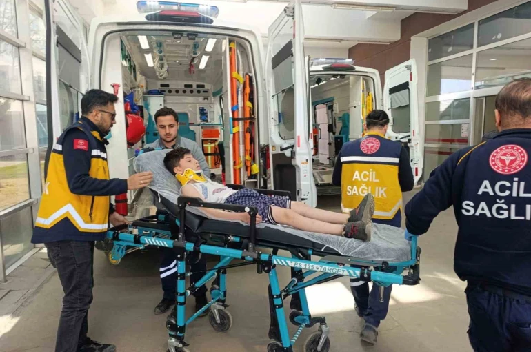 Motosikletin çarptığı bisikletli çocuk yaralandı