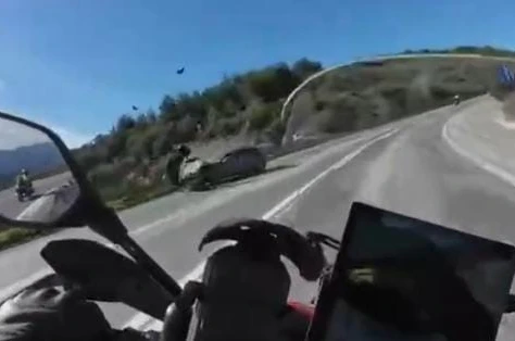 Motosiklette ölüm böyle geldi...