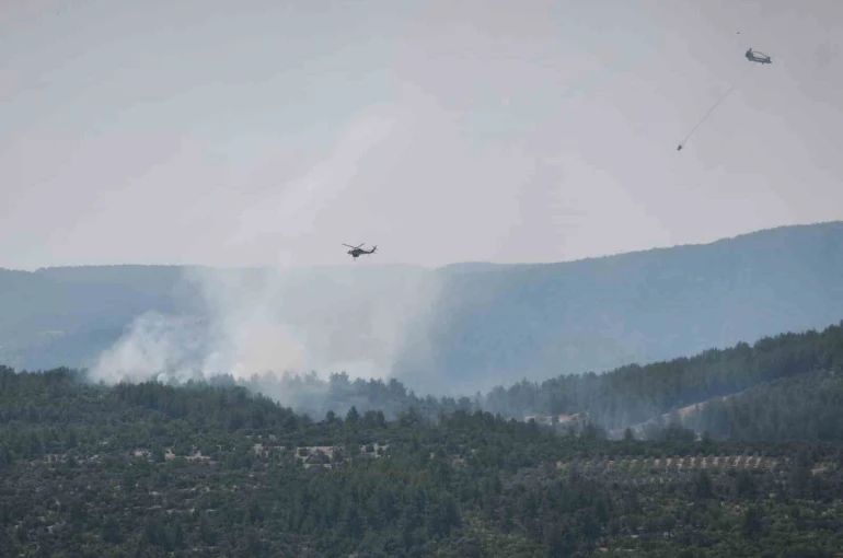 Muğla’da orman yangınına müdahale sürüyor