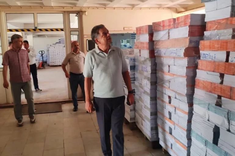 Nazilli’de ders kitabı dağıtımı öncesi hazırlıklar denetlendi
