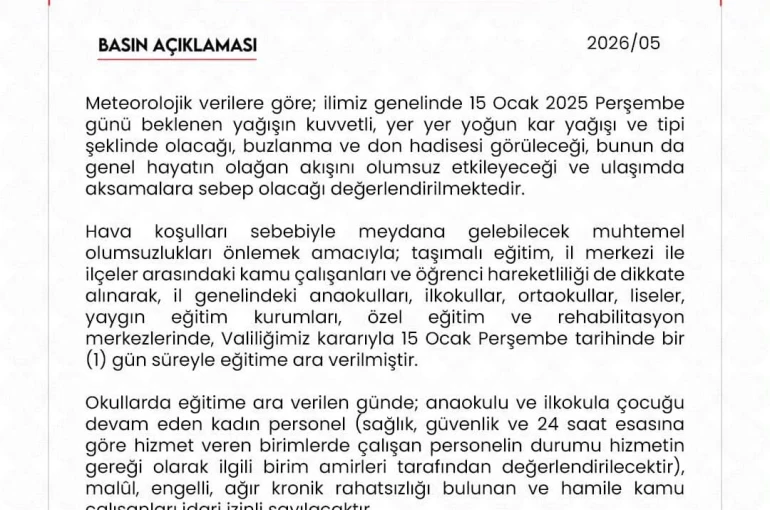 Niğde’de eğitime kar engeli 