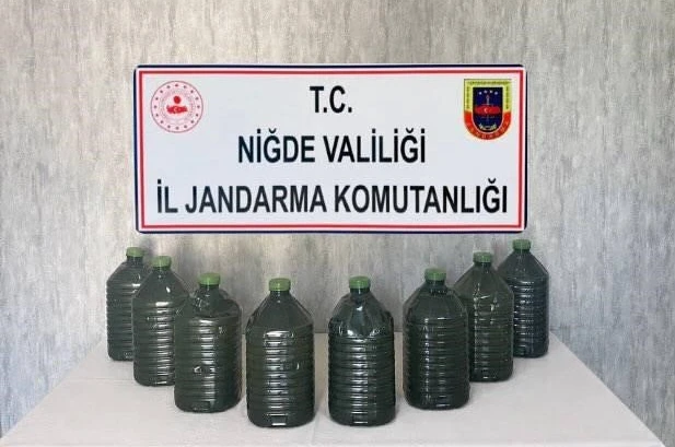 Niğde’de kaçak içki operasyonu: 40 litre etil alkol ele geçirildi