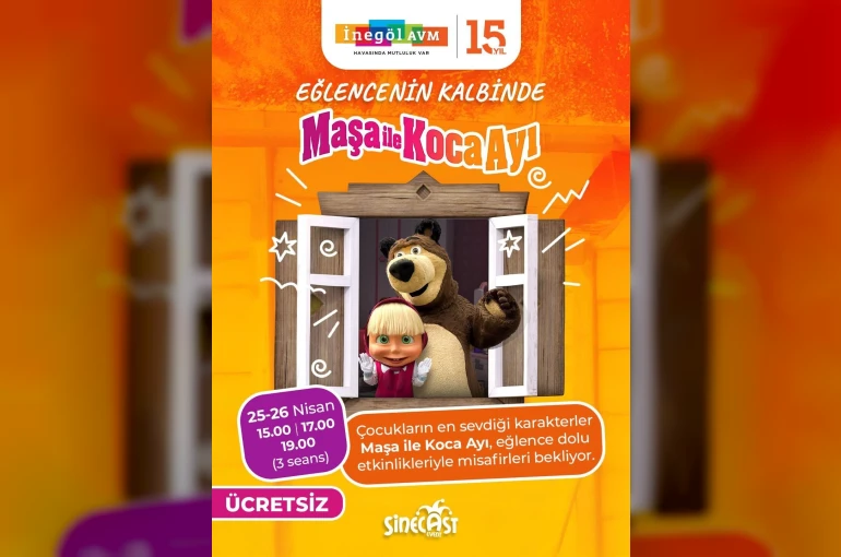 Nisan ayı İnegöl AVM’de çocuklar için bayram coşkusuna dönüşüyor 