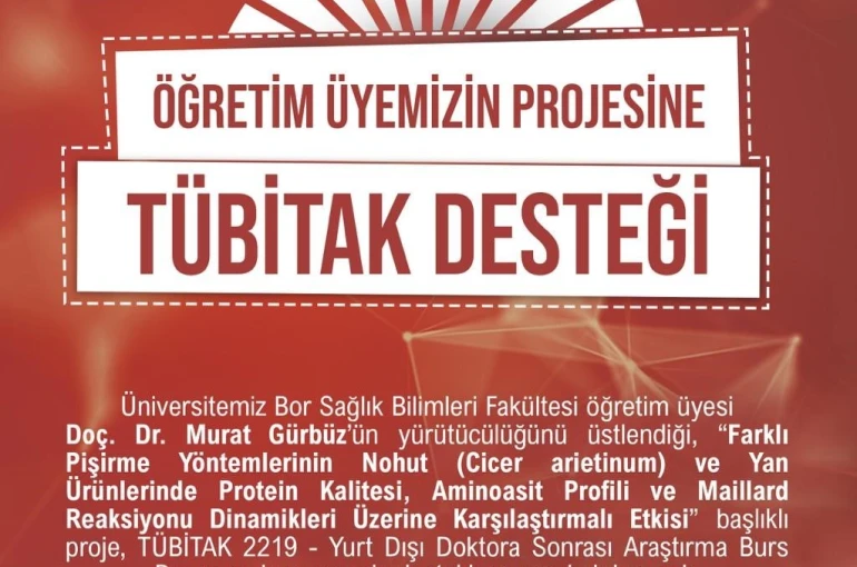 NÖHÜ projesi TÜBİTAK tarafından desteklenmeye hak kazandı 