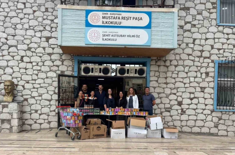 Öğrenciler, tedavi gören kediler için 2 bin kutu mama topladı 