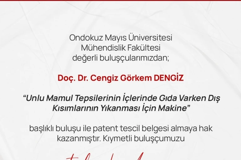 OMÜ’den iki yeni patent: Tepsilerde hijyen ve elektrokromik ölçümde yenilik 