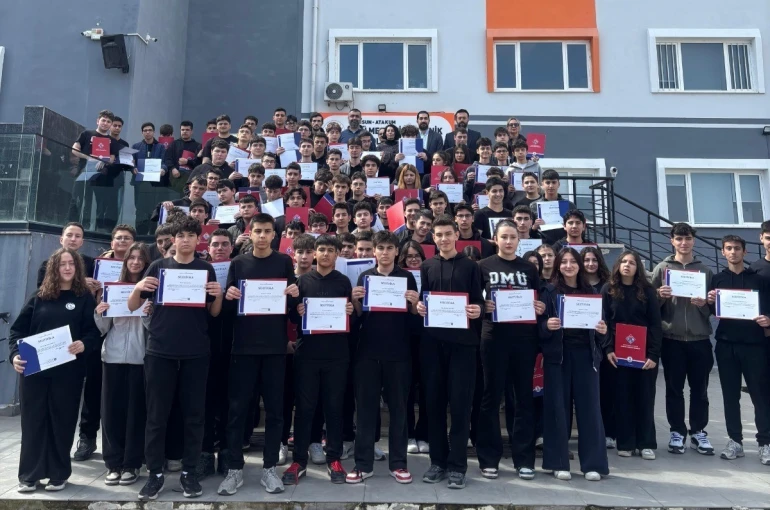 OMÜSEM lise öğrencilerine eğitim verdi: 116 öğrenci sertifikasını aldı 