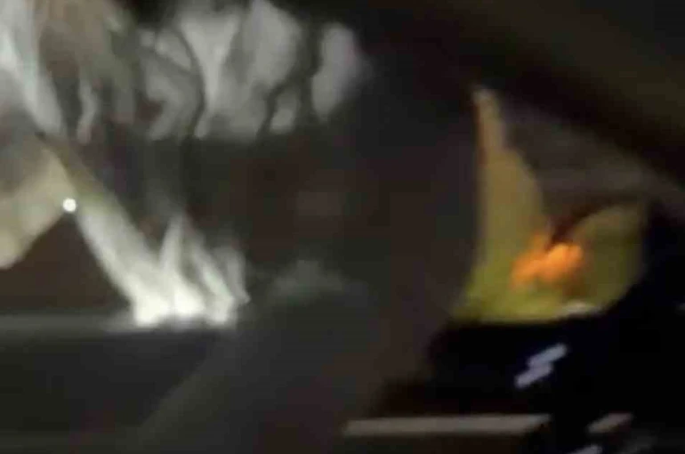 Önce araca saldırdı, ardından araçtakileri bıçakladı... O anlar kamerada 