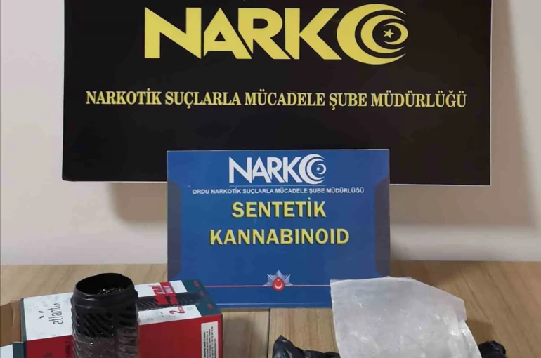 Ordu’da otobüsteki yolcunun üzerinde uyuşturucu madde ele geçirildi: 1 tutuklu