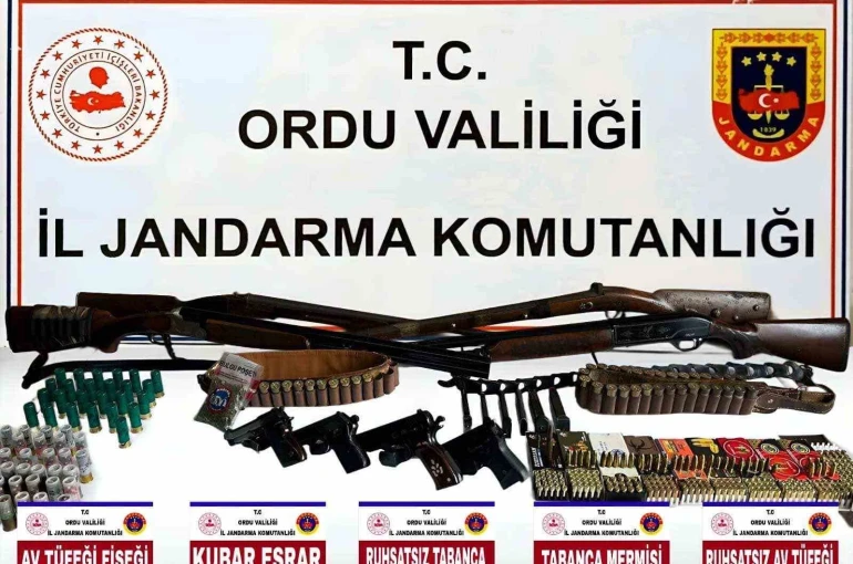 Ordu’da yasa dışı silah ve uyuşturucu operasyonu: 4 gözaltı 