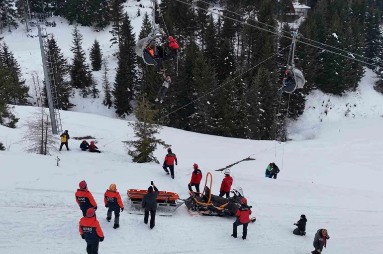 Ordu’daki kayak merkezinde gerçeğini aratmayan kurtarma tatbikatı